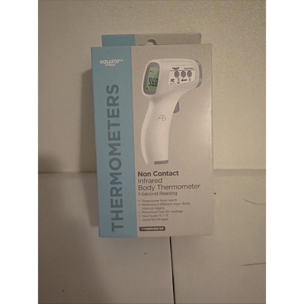 Equate Non Contact Infrared Body Thermometer 1 Second Reading HTD8813C NEW